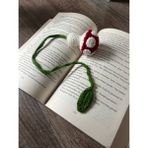 Sumicorn Design Sevimli Amigurumi Örgü Mantar Kitap Ayracı, Kitap Aksesuarı, 1 Adet