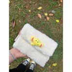 Sumicorn Design Sevimli Peluş Pötikare Astarlı Yıkanabilir Çıtçıt Detaylı Ped Çantası,cüzdan,çanta Içi Düzenleyici - Sarı