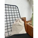 Sumicorn Design Soft Ekolojik Bez Kese,keten Büzgülü Ipli Düzenleyici Kese,makyaj Seyahat Çantası - Açık Taş
