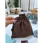 Sumicorn Design Soft Kahverengi Renkli Çevre Dostu Bez Kese, Keten Düzenleyici Kese, Hediye Kesesi, Makyaj Çantası