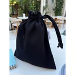Sumicorn Design Soft Siyah Çevre Dostu Bez Keten Büzgülü Ipli Düzenleyici Kese,makyaj Çantası - 000-Siyah