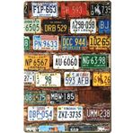 SUMIK Birçok Araba Oto Plaka Ekleme Motosiklet Rotası 66 Pinup Kız Retro Vintage Metal Teneke Tabela Sanat Plakası Duvar Posteri, 20,32 cm X 30,48 cm
