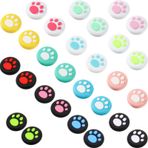 Sumind 28 Adet Kedi Başparmak Kavrama Kapakları Yedek Kedi Pençesi Joystick Şapka Silikon Kedi Analog Çubuk Kapak PS5 PS4 PS3 PS2 Xbox 360 Xbox One Kumandaları ile Uyumlu