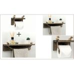 Sumu Home Dekoratif Ahşap Halatlı Kağıt Havluluk ve Tuvalet Kağıtlık 2'li Set