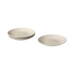 Sumu Home Fargklar Seramik Tatlı Tabağı Seti Cilalı Bej 20 cm 4 Adet