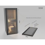 Sumua Store Alüminyum Çerçeveli Cam Dolap Kapağı – 72CM x 30CM - Modern Mutfak & Vitrin Dolap Kapağı