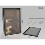 Sumua Store Alüminyum Çerçeveli Cam Dolap Kapağı - 72CM x 40CM – Modern Mutfak & Vitrin Kapak Paneli