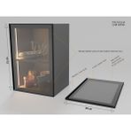 Sumua Store Alüminyum Çerçeveli Cam Dolap Kapağı – 72CM x 50CM - Modern Mutfak & Vitrin Kapak Paneli