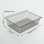 Sumua Store Organizer Sepet - Çok Amaçlı Metal Tel Sepet - 57X42X16 cm – Raf Içi Düzenleyici