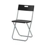 Sumuhome Ikea Gunde Katlanabilir Sandalye Taşınır Siyah Galvanizli Çelik