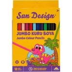 Sun Design 12’li 4992 Jumbo Kuru Boya Kalemi