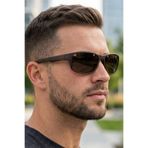 sun factory UV400 Korumalı Polarize Filtreli Mat Kahverengi Erkek Güneş Gözlüğü - 1305 8484M