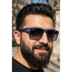 sun factory UV400 Korumalı Polarize Filtreli Mat Lacivert Erkek Güneş Gözlüğü 1356 C8383M
