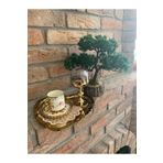 SUN INOX STORE 6 Adet Kalp Model Gold Dekoratif Çay Kahve Sunum Tepsisi