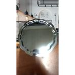 Sun Inox Store 6 Adet Yuvarlak Model , Parlak Paslanmaz , Dekoratif, Çay Kahve Sunum Tepsisi - 23 cm