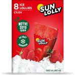 Sun Lolly 8X60 ml Çubuk Dondurma Çilek Aromalı Yaz Serinliği İçin Pratik Su Buzu