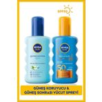 SUN Nemlendirici Güneş Sonrası Spreyi 200ml, Yüksek Koruma ve Bronzluk Güneş Spreyi SPF50 200ml