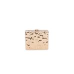 Sun Pieces Vera Altın Renk Clutch, Metal Parlak El Çantası, Gold Portföy Çanta