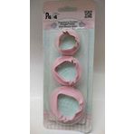 Sun plast çilek basmalı şeker hamuru 3 adet kesici D_5