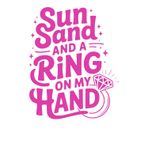 Sun Sand and a Ring on My Hand: Pink Bride-to-Be Beach Journal | Bachelorette Party Notebook for Women | Cute Wedding Gift for Future Mrs | 6x9 Lined Journal (100 Pages)