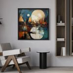 Sun Soyut Traverten Dokulu Tablo