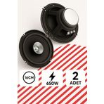 SUNASK Sn-1697 650 Watt 16cm Araba Oto Hoparlör Paket İçeriği 2 Adet