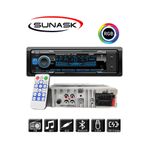 SUNASK Sn-306bt Çift Usb Girişli Bluetooth Oto Teyp Araba Teybi Radyo Sd Aux Teyp Çift Amfi Çıkışlı
