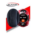 SUNASK Sn-6369 1000 Watt Tweeter’li Uyumlu Oto Oval Hoparlör Modeli 2 Adet Kapaklı
