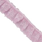 Sunbe Shine 2 Katman Kore Tipi Dantel Kurdele Süsleme Aplike Motif Süsleme Süsleme Bebek Kıyafetleri Dikmek Süslenmiş 10 yard (pembe)