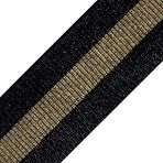 Sunbe Shine Altın Siyah Elastik Esnek Süslü Kemerler Dantel Kumaş Şerit Şerit Şerit Saç Bandı Bel Giysi Dikiş Süslemeleri 5 yards (3,8 cm genişlik)