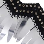 Sunbe Shine Boncuklu Payetli Püsküllü Dantel Kurdele Trim Aplike Dantel Motif Bant Kordon Süsleme Giysi Elbise için Dekore Dikiş 5 yard (A)