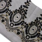 Sunbe Shine Boncuklu Siyah Altın Pullu Dantel Trim Motif Aplike Afrika Kordon Süsleme Süsleme Kıyafetleri Elbise Dikişi 2 yard