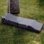 Sunbed Ultimate Comfort Katlanır Şezlong Minder Ve Puf Seti Su Geçirmez Ve Uv Korumalı Kumaş Antrasit