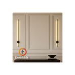 Sunbox Modern Dekoratif Aplik Aç-kapa Düğmeli Led Duvar Aplik 70 Cm Siyah 1 Adet LEDOVYA (Pilli Değildir)