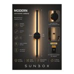 Sunbox Modern Kablosuz Tak Çalıştır Ledli Pilli Aç Kapa Butonlu Aplik 70 cm Siyah Pil Dahildir LEDOVYA
