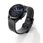 SUNDAREE Galaxy Watch 46 mm/Gear S3 Classic/Frontier kayış, 22 mm gerçek deri yedek kayış, saat kayışı, Samsung Galaxy Watch 46/Gear S3 Frontier/Classic(S3 siyah deri) için