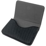 sundee İş Adı Kart Tutucu Lüks PU Deri, İş Adı Kart Tutucu Cüzdan Kredi Kartı Kimlik Kılıfı/Tutucu Erkekler ve Kadınlar için - Kartvizitlerinizi Temiz Tutun, Hk (Twill Siyah), S, Minimalist