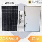 Suneco 305 Watt Half-cut Monokristal Solar Yüksek Amper Güneş Paneli A Sınıf Karavan