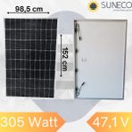 Suneco 305 Watt Half-Cut Monokristal Solar Yüksek Voltaj Güneş Paneli A Sınıf Karavan