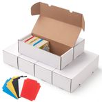 SUNEZLGO 6 Paket Ticaret Kartı Saklama Kutusu, 10 ADET Bölücüler ile Karton Spor Oyun Kartı Depolama Toplayıcı Kutuları, Beyzbol Futbol Basketbol Kartları için Kart Düzenleyici, 3.600 Standart Ticaret