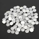 SUNFECILI 12mm 100 Adet Düz Elmas Reçine Yuvarlak Parlak Düz Sırt Taklidi Aksesuarları Kumaş Giysiler İçin Zanaat Malzemeleri Gömlekler Düz Sırt Diy Parlak Dekorasyon, Toplu Parıltı