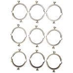 SUNFECILI Vintage Bozuk Para Çantası Çerçevesi, 9 Parça Çanta Kilitleri, Metal Kabartmalı DIY Craft AcceArched Bozuk Para Çantası Tokası, Cüzdan Çerçevesi Öpücük Tokası, DIY Craft Için
