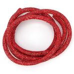 SUNFECILI Yapay Elmas Tüp Halat Kurdele Diy Dikiş Gelinlik Giyim Dekorasyon Aksesuarları, Payet Halat Payet Yapay Elmas Tüp Halat, Giyim Aplike Takı Aksesuarları El Sanatları (Kırmızı)