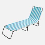 Sunfun Katlanır Sezlong Beyaz Mavi