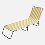 Sunfun Katlanır Şezlong Beyaz Sarı