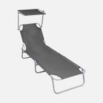 Sunfun Metal Katlanabilir Şezlong Gri