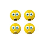 Sünger Bob Ps5/Ps4/Ps3/Xbox One/One X/One S/Series X/Series S 3D Analog Silikon Koruyucu -4 Adet