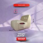 Sünger Koltuk – Taşınabilir, Çok Amaçlı, İskeletsiz, Yer koltuğu, Armut Koltuk (Bej)