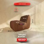 Sünger Koltuk – Taşınabilir, Çok Amaçlı, İskeletsiz, Yer koltuğu, Armut Koltuk (Kahverengi)