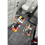 SÜNGERSAN Renkli Banyo Paspası Klozet Takımı 2'li Kaymaz Tabanlı Set